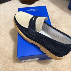 Marc Nolan Men's Navy and Beige Loafers